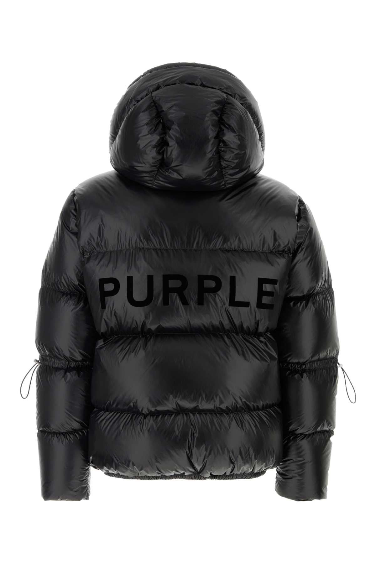 PURPLE DENIM Men's Black Nylon Down Jacket