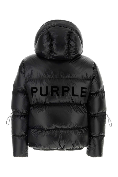 PURPLE DENIM Men's Black Nylon Down Jacket