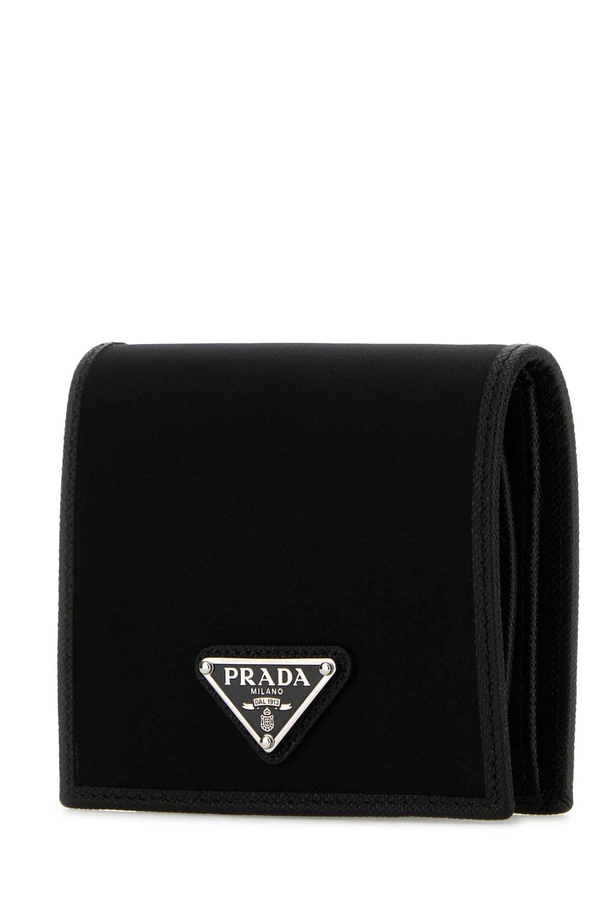 PRADA Sleek Mini Nylon Wallet - Black