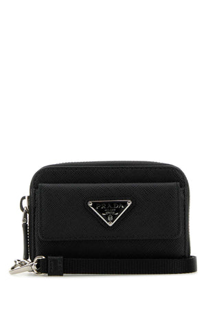 PRADA Sleek Black Leather Mini Wallet