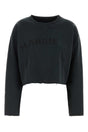 MAISON MARGIELA Essential Black Cotton Sweatshirt for Her - Fall/Winter 2024