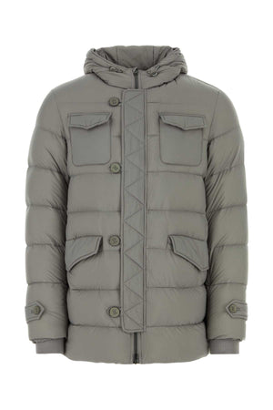 HERNO Stylish Grey Nylon Down Jacket for Men