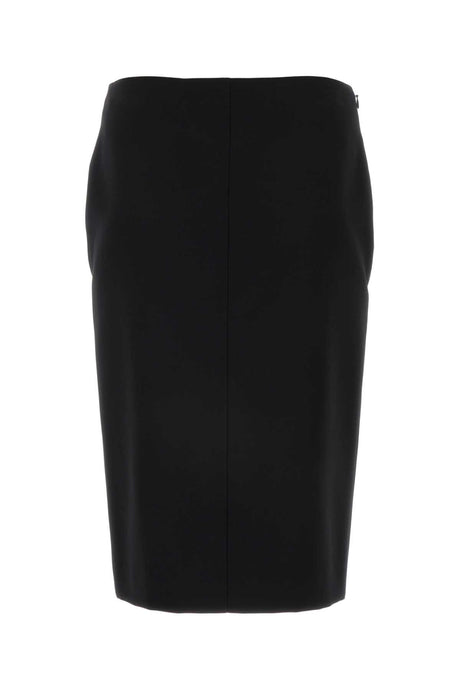 GIVENCHY Chic Black Wool Mini Skirt