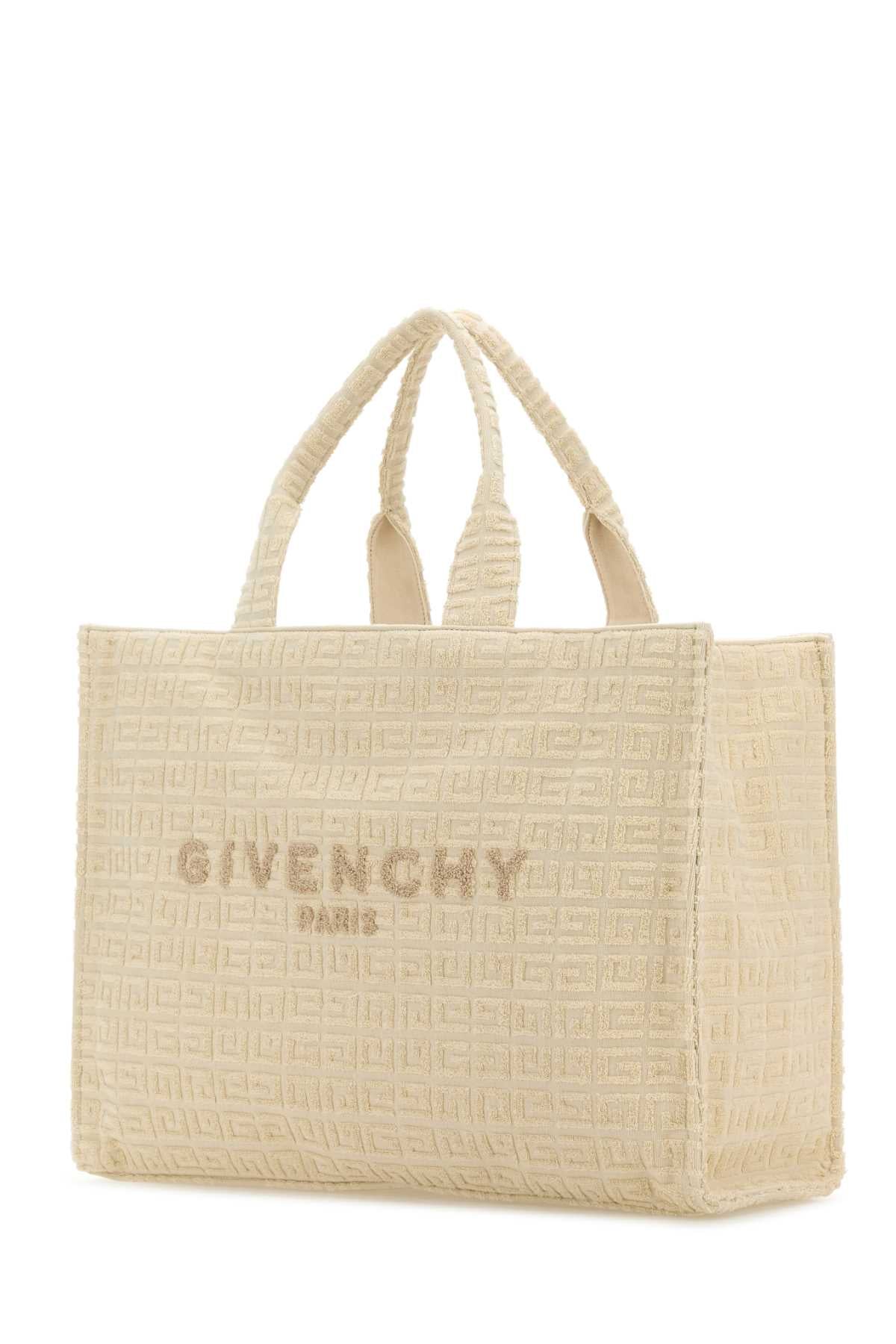 GIVENCHY Ivory Terry Fabric Medium G-Tote Handbag