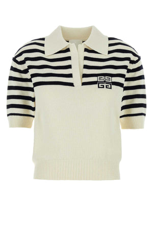 GIVENCHY Ivory Viscose Blend Polo Shirt for Women