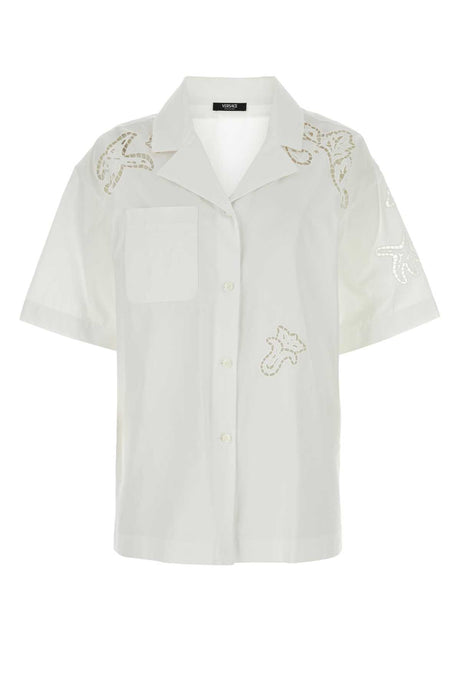 VERSACE Classic White Poplin Shirt for Women