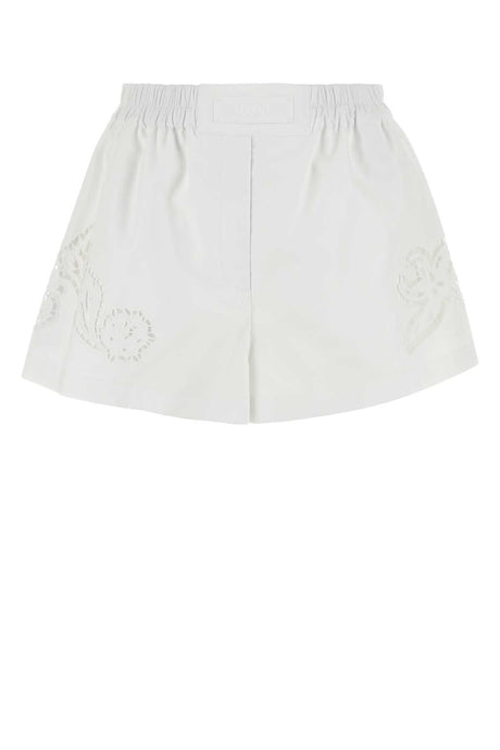 VERSACE Chic White Cotton Mini Shorts for Women