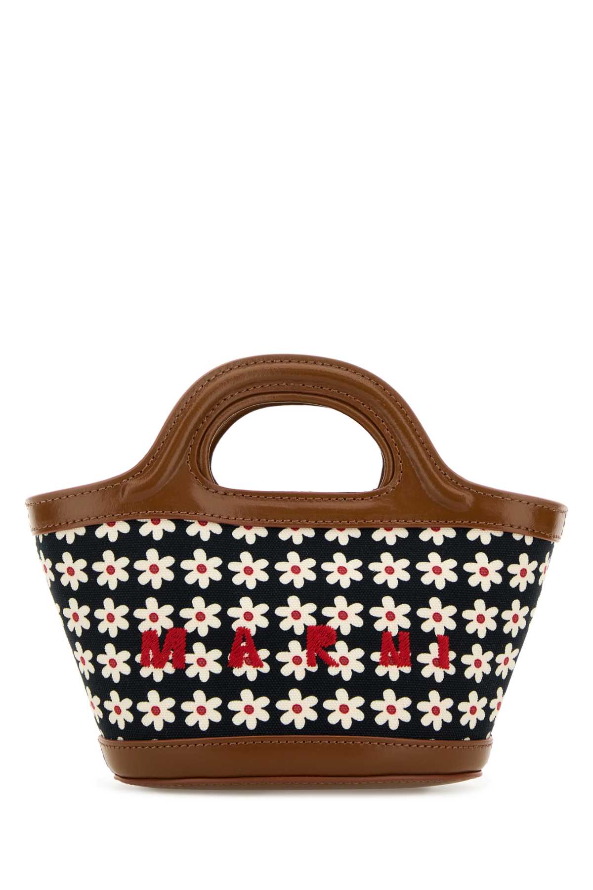 MARNI Mini Printed Canvas and Leather Tropicalia Handbag