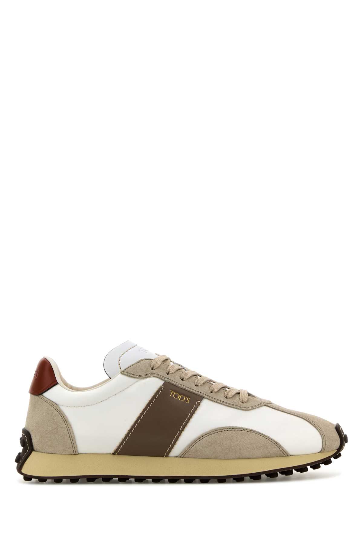 TOD'S Multicolor Leather and Suede Sneakers for Men