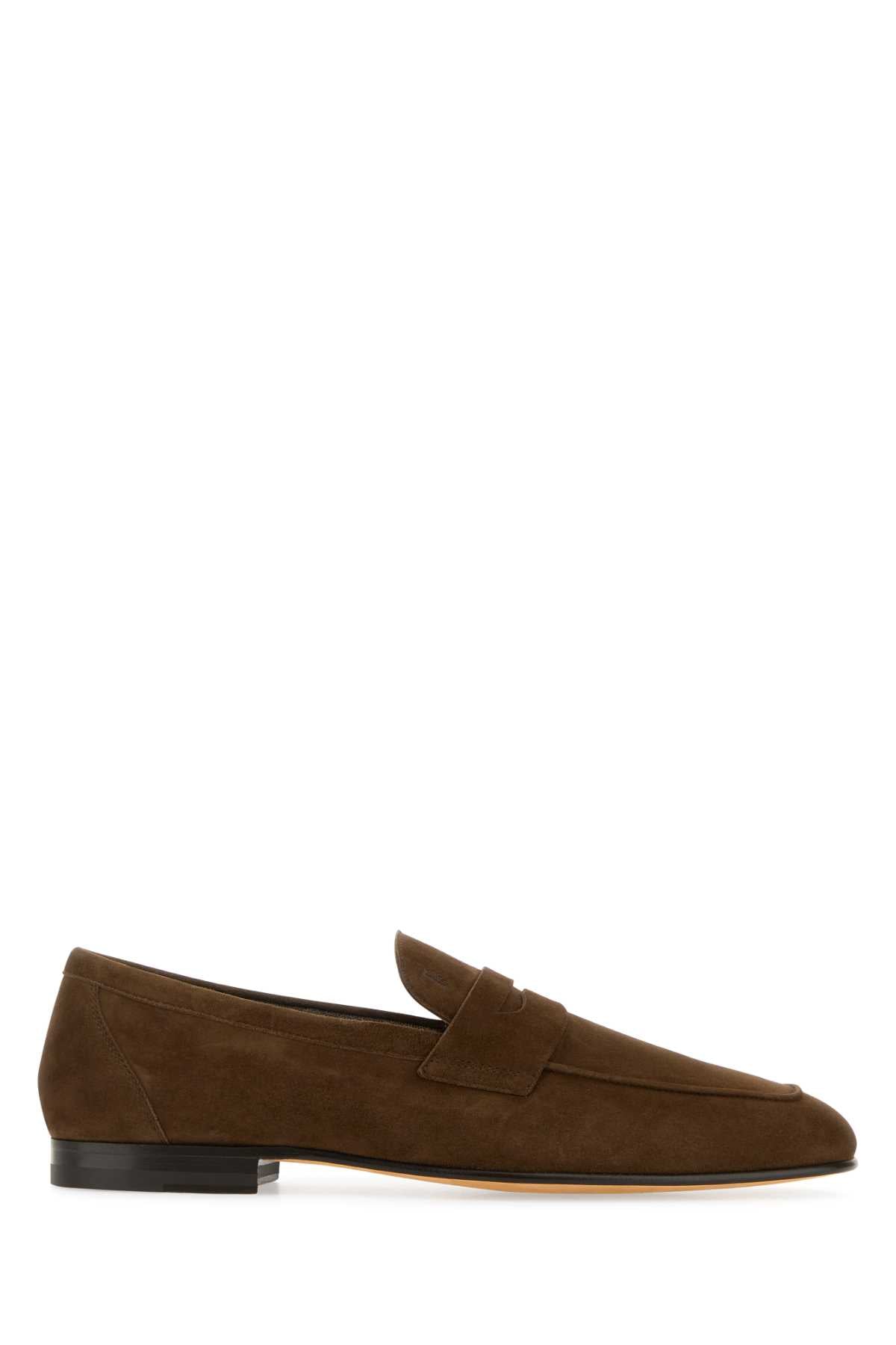 TOD'S Classic Brown Suede Loafers for Men