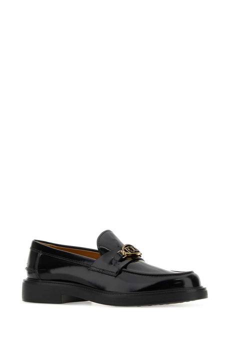 TOD'S Classic Black Leather Loafers for Women