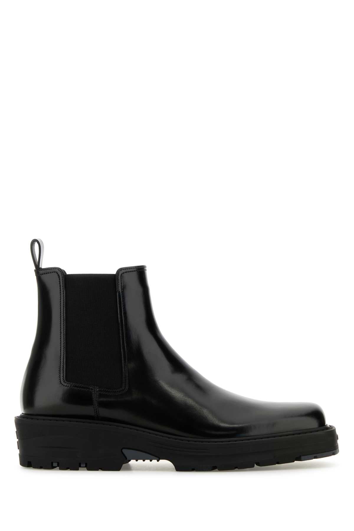 GIVENCHY Men's Classic Black Leather Chelsea Ankle Boots