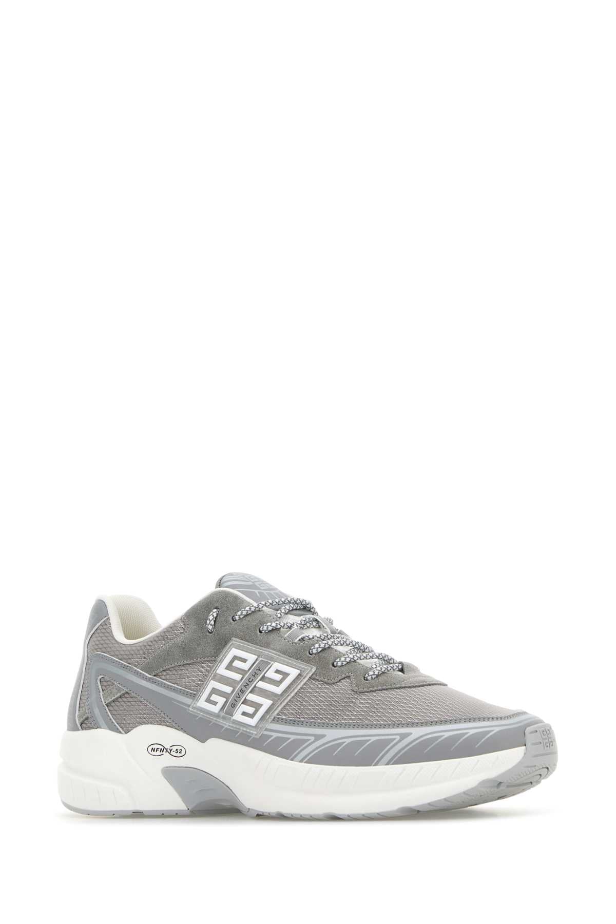 GIVENCHY Light Grey Suede and Mesh NFNTY-52 Sneaker for Men