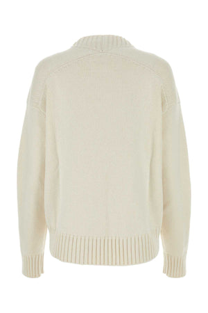 JIL SANDER Ivory Cashmere Blend Oversize Sweater