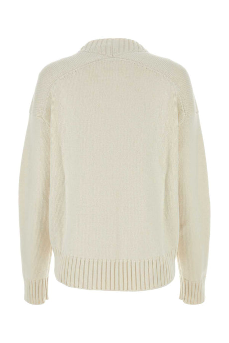 JIL SANDER Ivory Cashmere Blend Oversize Sweater