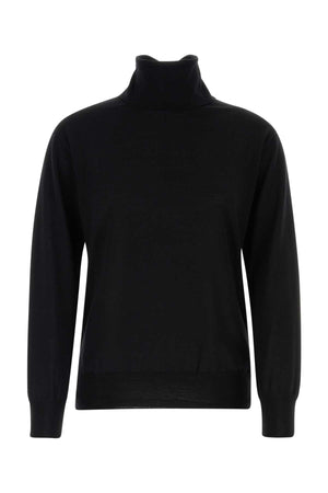 JIL SANDER Elegant Black Wool Sweater for Women