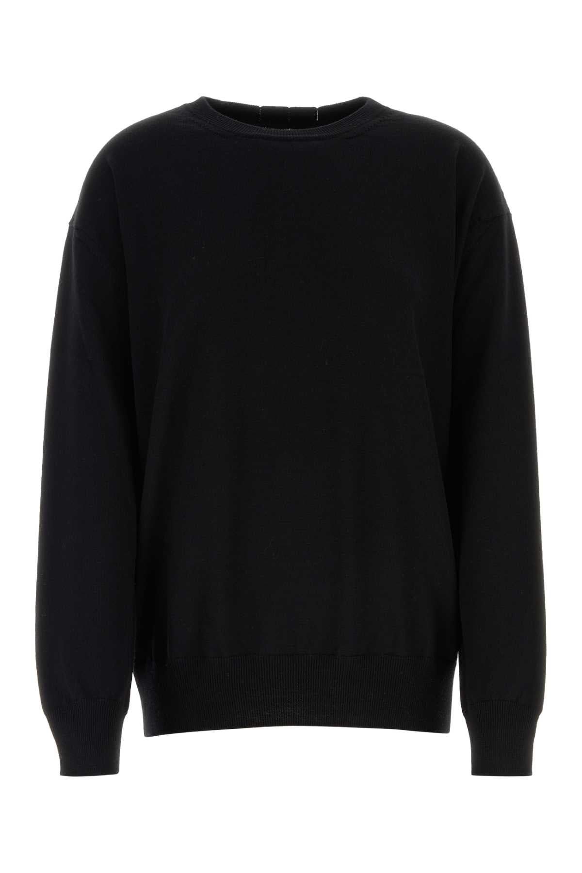 JIL SANDER Oversized Black Wool Sweater for Women