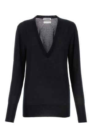 JIL SANDER Elegant Black Cashmere Sweater for Women