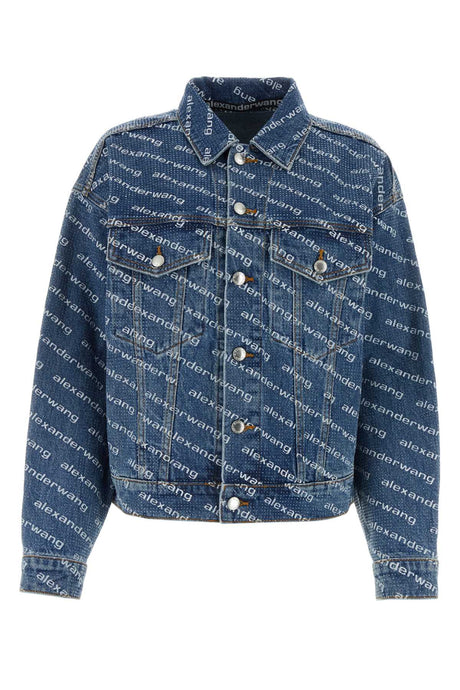 ALEXANDER WANG Printed Oversized Denim Jacket