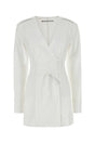 ALEXANDER WANG Chic White Poplin Mini Shirt Dress