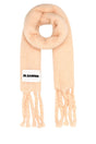 JIL SANDER Light Pink Mohair Blend Scarf - 218 cm x 127 cm