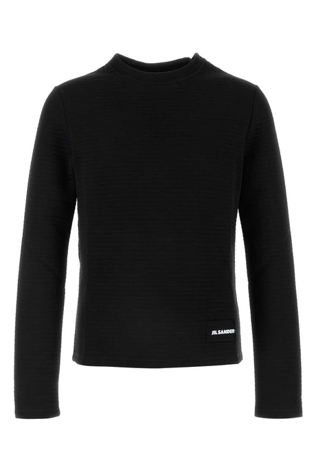 JIL SANDER Classic Black Polyester Blend Sweatshirt - Perfect for 24W Season