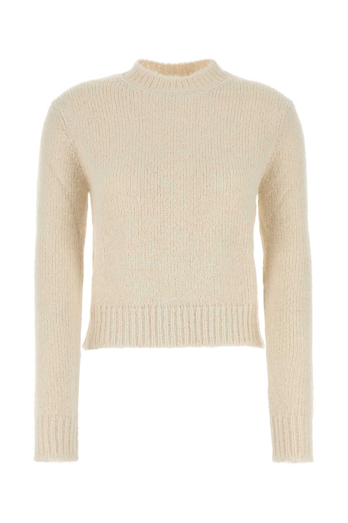 JIL SANDER Ivory Alpaca Blend Sweater