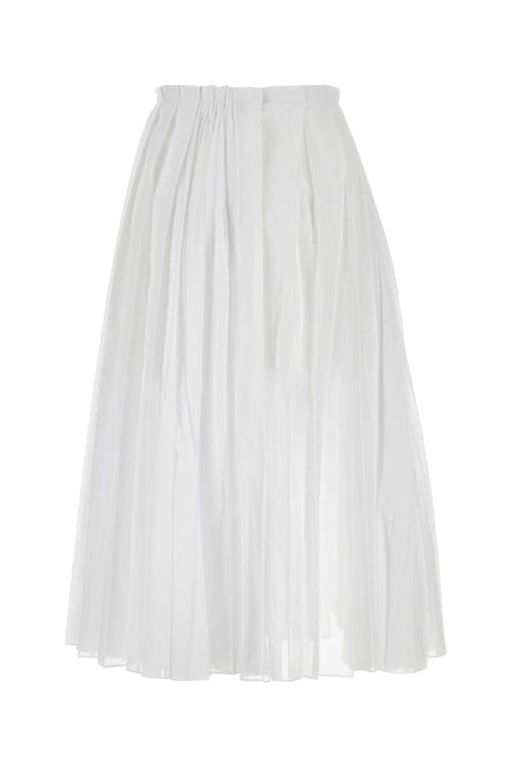 JIL SANDER Chic White Organdy Skirt