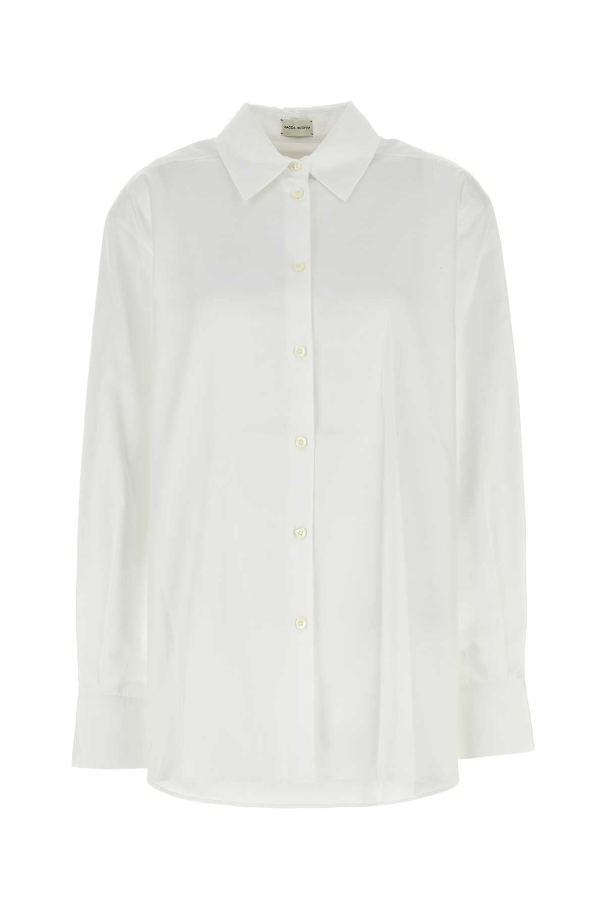 MAGDA BUTRYM Oversized White Poplin Shirt for Women