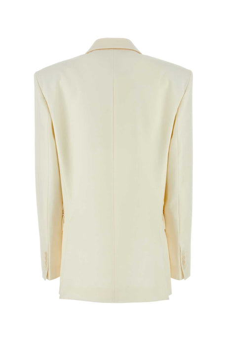 MAGDA BUTRYM Ivory Wool Blend Oversized Blazer