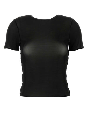 MAGDA BUTRYM Black Stretch Mesh Top for Women