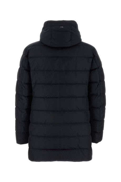 HERNO Navy Blue Nylon Down Jacket for Men