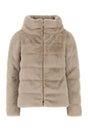 HERNO Eco-Friendly Beige Faux Fur Down Jacket for Women