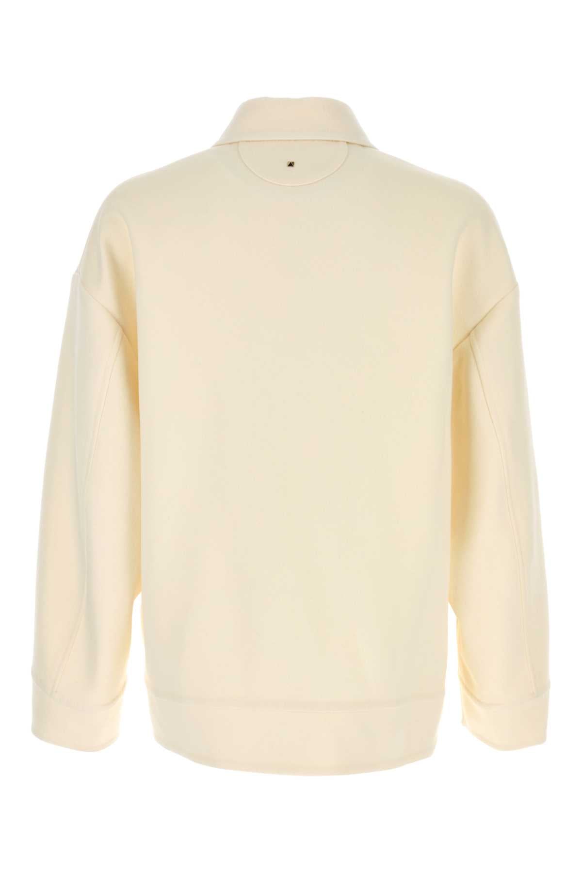 VALENTINO GARAVANI Ivory Wool Blend Shirt for Men - 24W