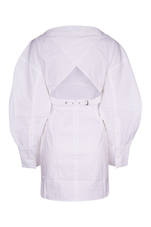 JACQUEMUS White Mini Shirt Dress