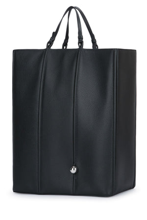 JACQUEMUS Mini Black Calfskin Basket Handbag