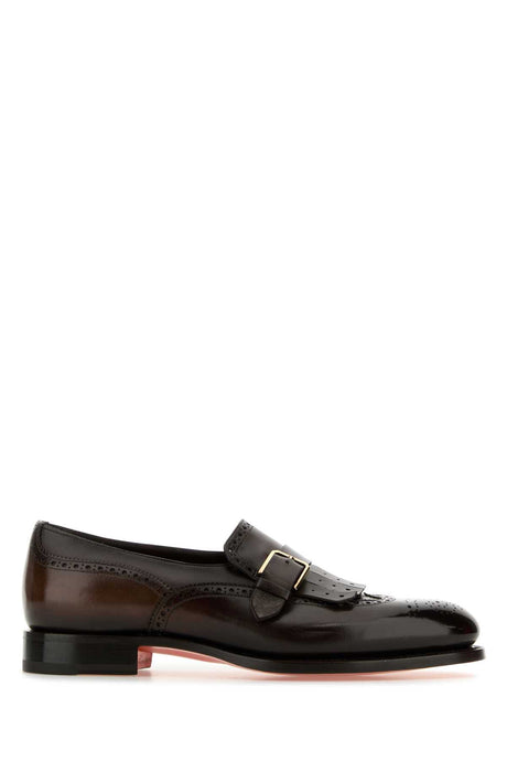 SANTONI Premium Leather Loafers for Men