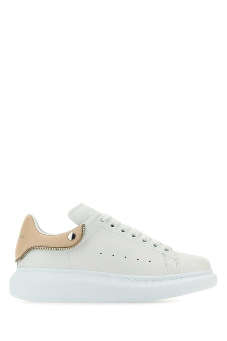 ALEXANDER MCQUEEN Leather Sneakers with Powder Pink Heel