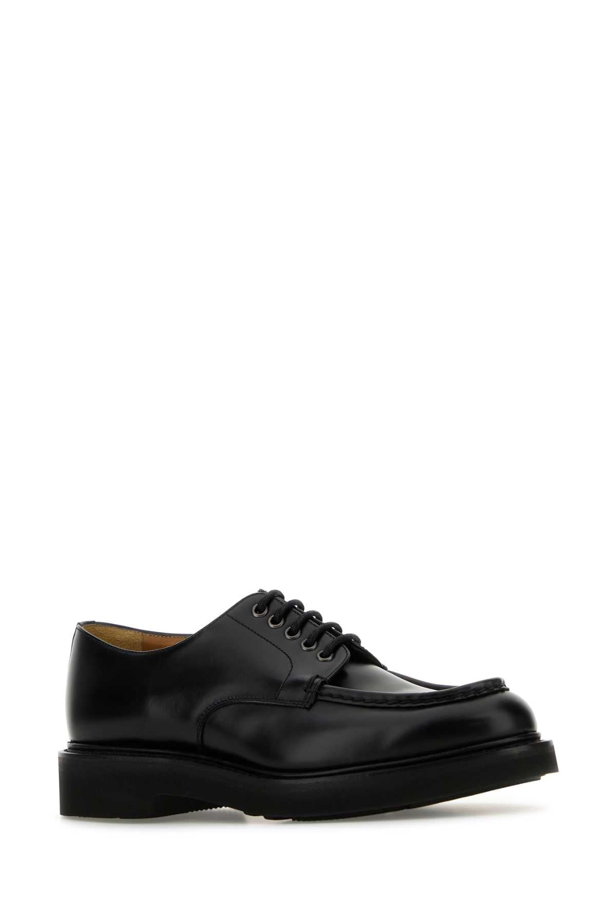 CHURCH'S Letchworth Classic Black Leather Lace-Up Shoes for Men