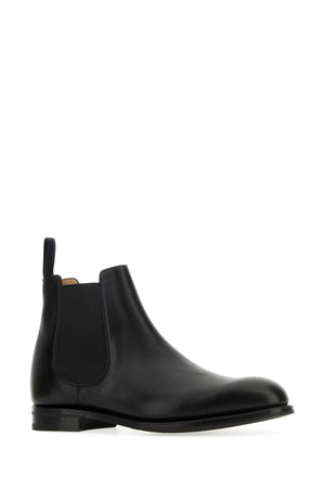 CHURCH'S Men's Black Leather Amberley Ankle Boots