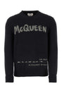 ALEXANDER MCQUEEN Charcoal Cotton Sweater for Men