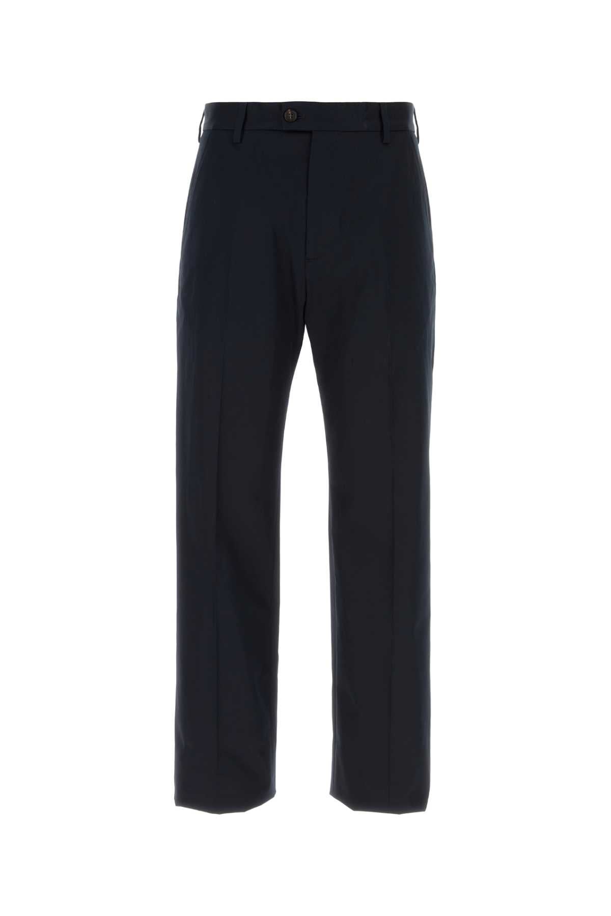 ALEXANDER MCQUEEN Midnight Blue Cotton Pants for Men