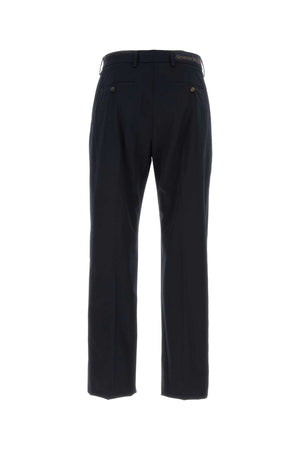 ALEXANDER MCQUEEN Midnight Blue Cotton Pants for Men