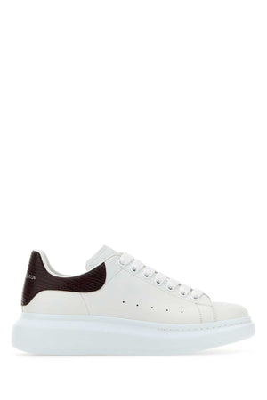 ALEXANDER MCQUEEN Stylish Leather Sneaker with Burgundy Accent