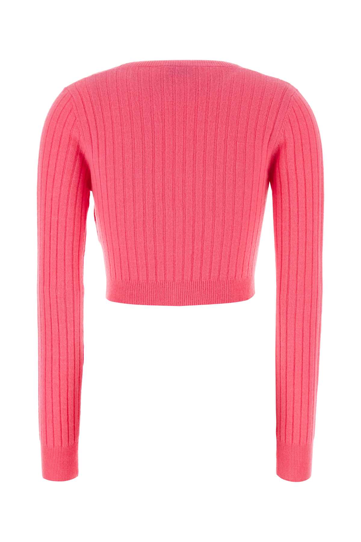 OFF WHITE Chic Fuchsia Wool Blend Cardigan