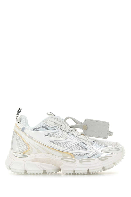 OFF WHITE Synthetic Leather and Mesh Be Right Back Sneaker for Women