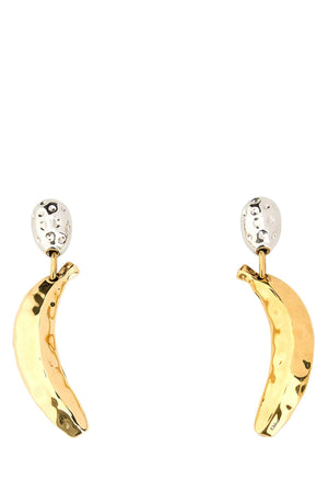 CHLOE Two-tone Metal Mini Banana Earrings