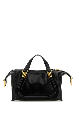 CHLOE Elegant Black Leather Handbag - 24 cm