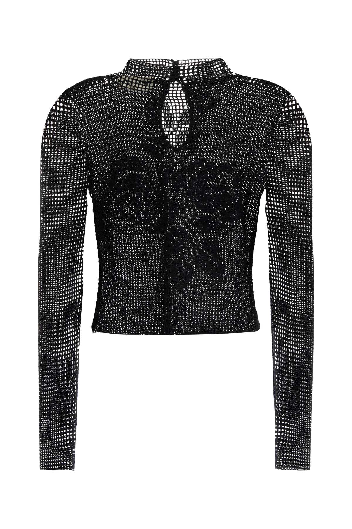 MAGDA BUTRYM Chic Black Crochet Top