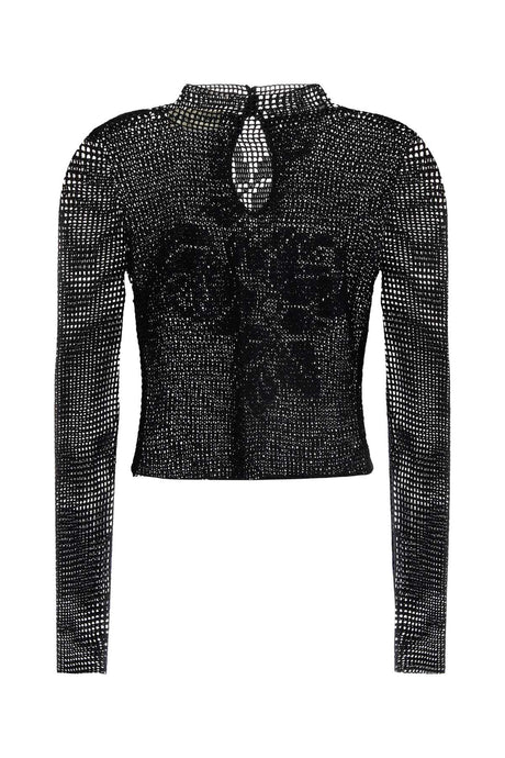 MAGDA BUTRYM Chic Black Crochet Top